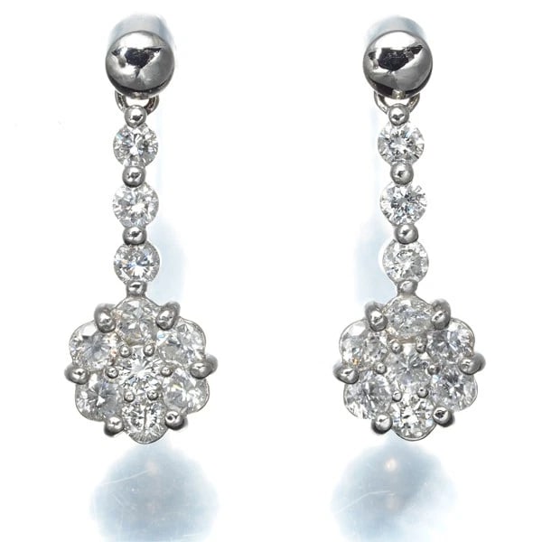 DIAMOND DROP EARRINGS 900 850 PLATINUM (1 of 2)