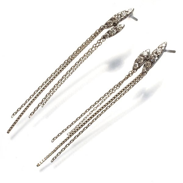 KASHIKEY EARRINGS DIAMOND NAKED CHAIN FRINGE (1 of 3)