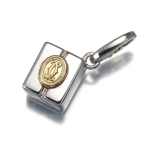 CARTIER PENDANT 2C CHARM 18K 750 WHITE YELLOW GOLD (1 of 3)
