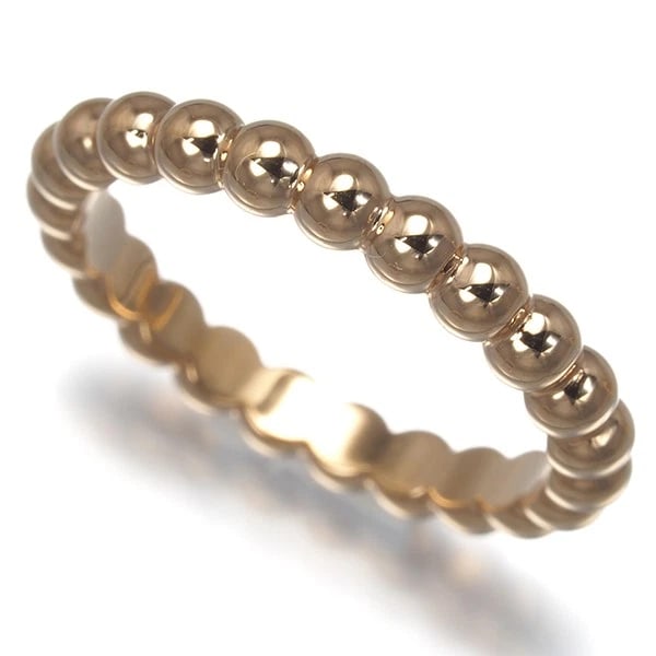 VAN CLEEF & ARPELS RING PERLEE MEDIUM 18K 750 ROSE GOLD: Van Cleef & Arpels Ring Perlee Medium 18K 750 Rose Gold Brand: Van Cleef & Arpels Type: Ring Material: 18K / 750 / Rose Gold Color: Rose Gold Size: US 5.25 - 5.5 Accessories: None Accessor