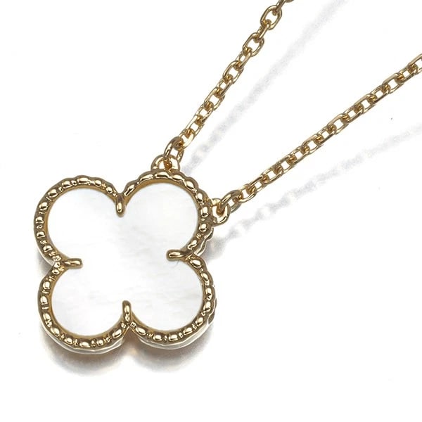 VAN CLEEF & ARPELS NECKLACE MOTHER OF PEARL VINTAGE ALHAMBRA: Van Cleef & Arpels Necklace Mother of Pearl Vintage Alhambra Brand: Van Cleef & Arpels Type: Necklace Material: 18K / 750 / Yellow Gold Color: Yellow Gold Size: Necklace length: 38 / 42cm Accesso