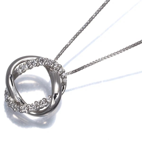 VENDOME NECKLACE DIAMOND TWIST CIRCLE 950 850 PLATINUM: VENDOME Necklace Diamond Twist Circle 950 850 Platinum Brand: VENDOME Type: Necklace Material: 950 / 850 / Platinum Main Stone/Creation Natural Color: Platinum Size: Necklace length: 37 / 40cm Pen