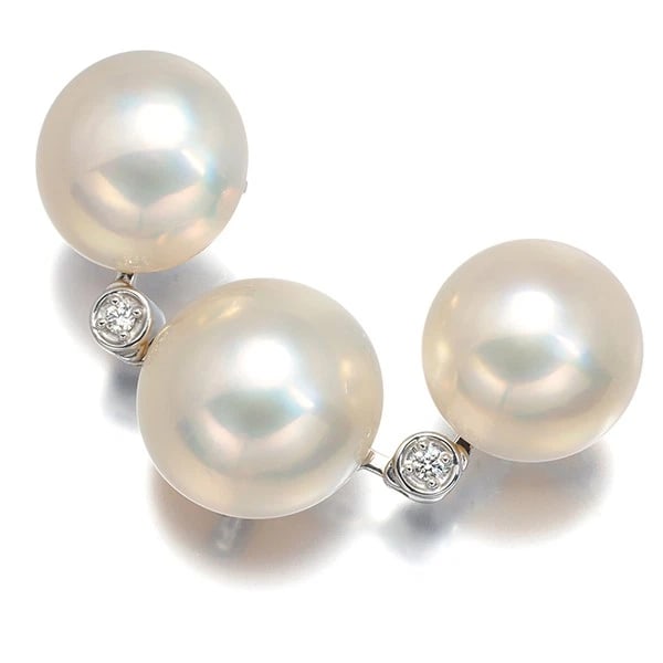 TASAKI PENDANT MABE PEARL DIAMOND 2WAY 18K WG (1 of 2)