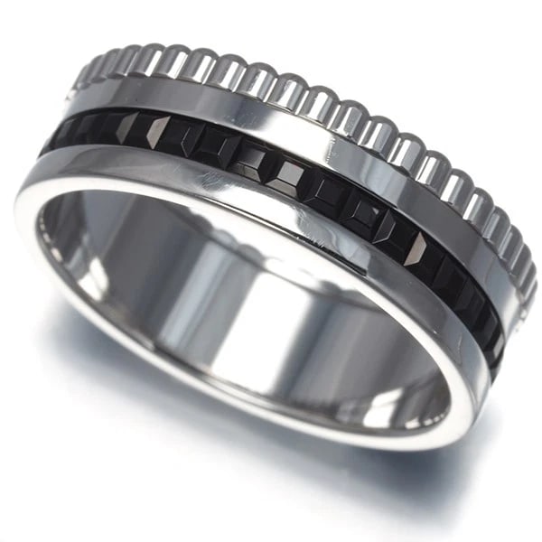 BOUCHERON RING QUATRE BLACK SMALL 18K 750 WHITE GOLD (1 of 2)