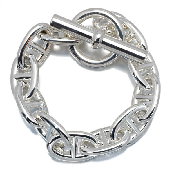 HERMES BRACELET CHAINE D'ANCRE TGM: HERMES Bracelet Chaine d'Ancre TGM Brand: HERMES Type: Bracelet Material: 925 / Sterling Silver Color: Silver Size: Inner circumference: 16cm Bracelet Width: 14.0mm Accessories: None