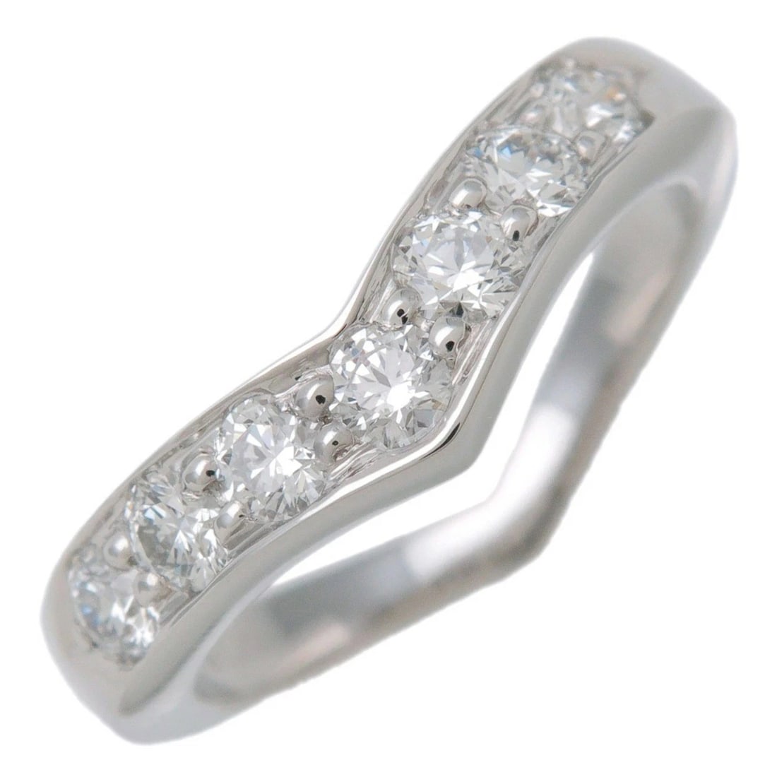 TIFFANY & CO. V BAND DIAMOND RING PT950 PLATINUM (1 of 5)