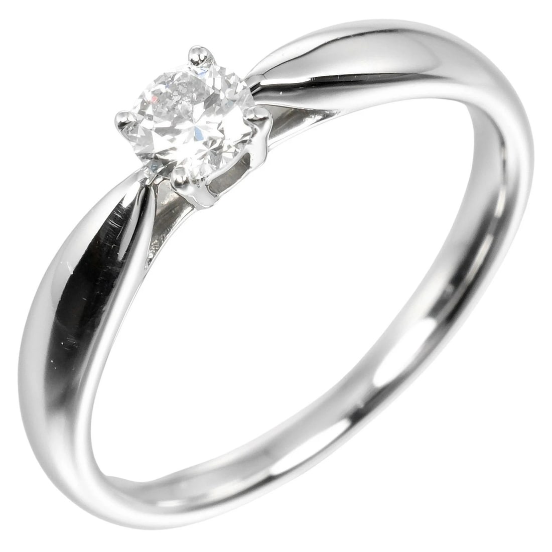 TIFFANY & CO. HARMONY SOLITAIRE RING PT950 DIAMOND: Tiffany & Co. Harmony Solitaire Ring Pt950 Diamond Brand: Tiffany & Co. Type: Ring Material: Platinum Main Stone/Creation Natural Color: Silver Size: 3.75 US Accessories: None Accessories