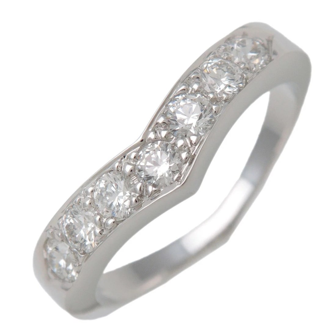 TIFFANY & CO. V BAND DIAMOND RING PT950 PLATINUM (1 of 5)