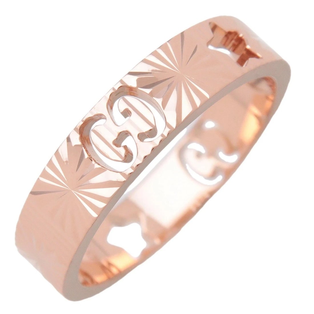 GUCCI ICON AMOUR RING 18K PINK GOLD: GUCCI Icon Amour Ring 18k Pink Gold Brand: Gucci Type: Ring Material: 18k Pink Gold Color: Pink Gold Size: 4.5-4.75 US Accessories: None Accessories Notice: When purchasing pre-owned goods