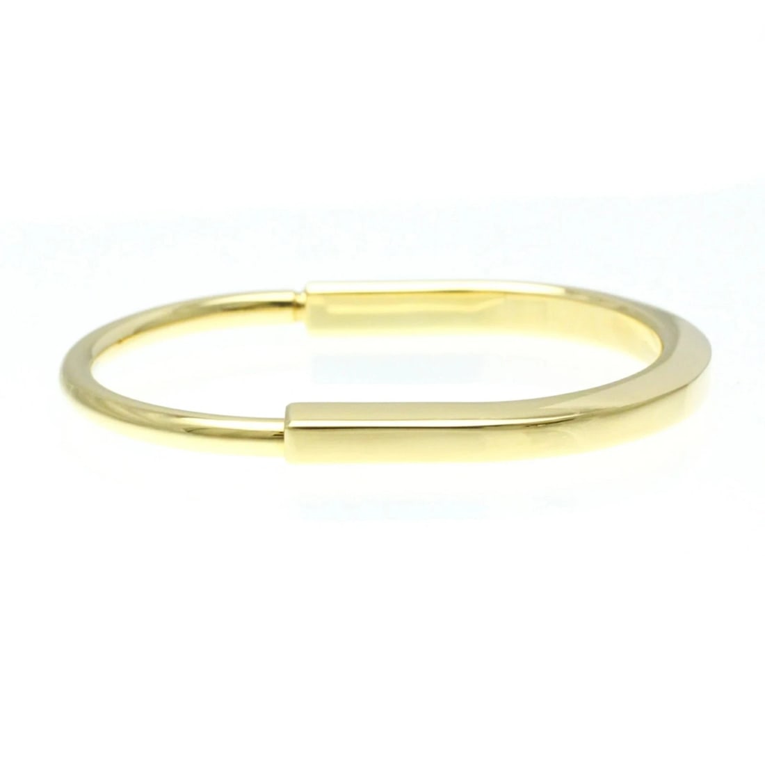 TIFFANY & CO. LOCK BANGLE 18K YELLOW GOLD K18YG (1 of 4)