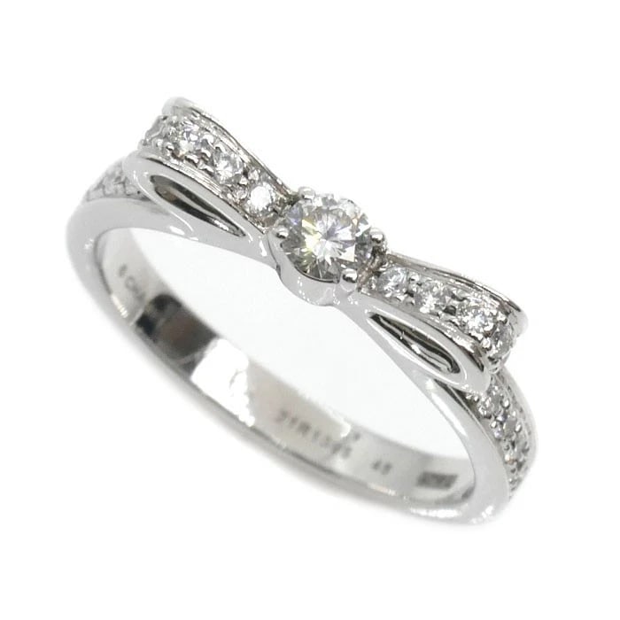 CHANEL RUBAN DIAMOND RING 18K WHITE GOLD: CHANEL Ruban Diamond Ring 18K White Gold Brand: CHANEL Type: Ring Material: 18K White Gold Main Stone/Creation Natural Color: White Gold Size: 4.25 US Accessories: None Accessories Notice: