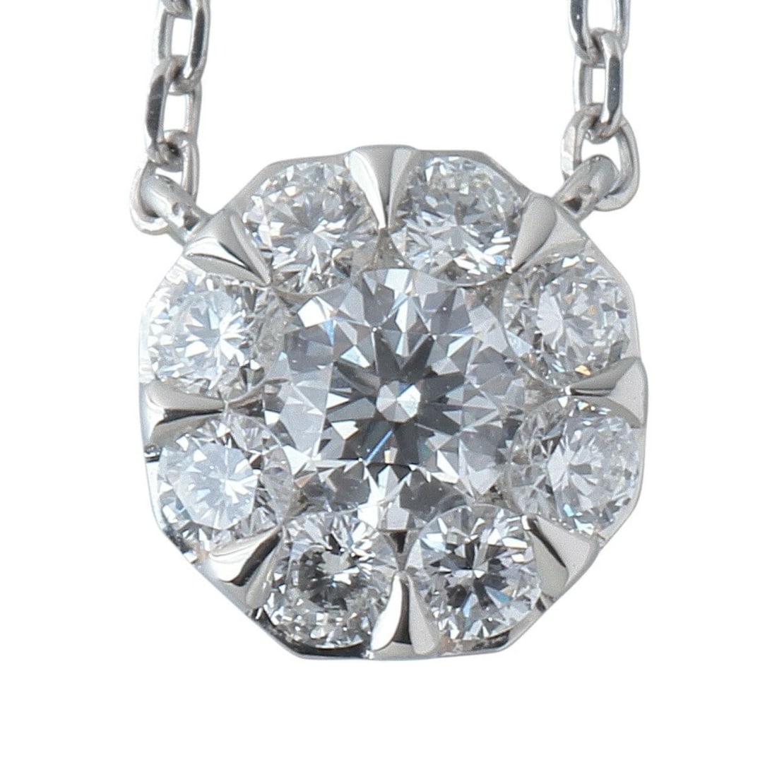 VENDOME AOYAMA GARLAND DIAMOND NECKLACE PLATINUM: Vendome Aoyama Garland Diamond Necklace Platinum Brand: Vendome Aoyama Type: Necklace Material: Platinum Main Stone/Creation Natural Color: Silver Size: Chain Length: Approximately 16.9 in (43