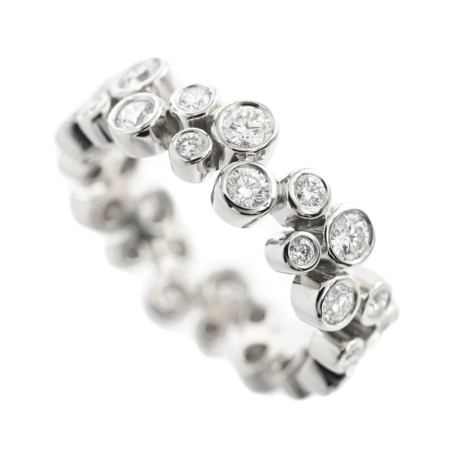 TIFFANY & CO. BUBBLE DIAMOND RING PT950 PLATINUM: Tiffany & Co. Bubble Diamond Ring Pt950 Platinum Brand: Tiffany & Co. Type: Ring Material: Platinum Main Stone/Creation Natural Color: Silver Size: 4.5 US Accessories: None Accessories