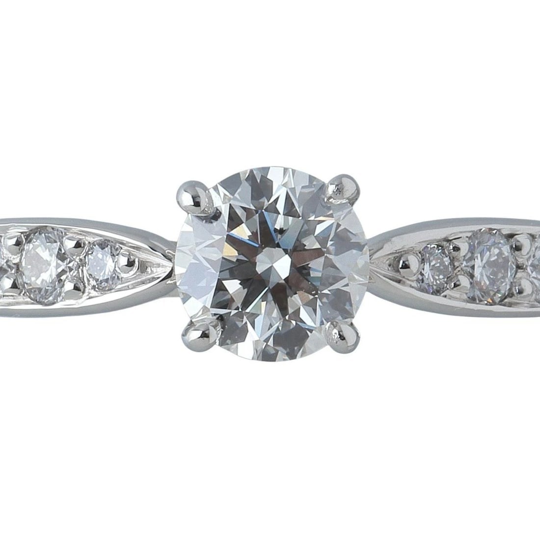 TIFFANY & CO. HARMONY ENGAGEMENT RING: Tiffany & Co. Harmony Engagement Ring Brand: Tiffany & Co. Type: Ring Material: Platinum Main Stone/Creation Natural Color: Platinum Size: 7-7.25 US Accessories: None Accessories Notice: When