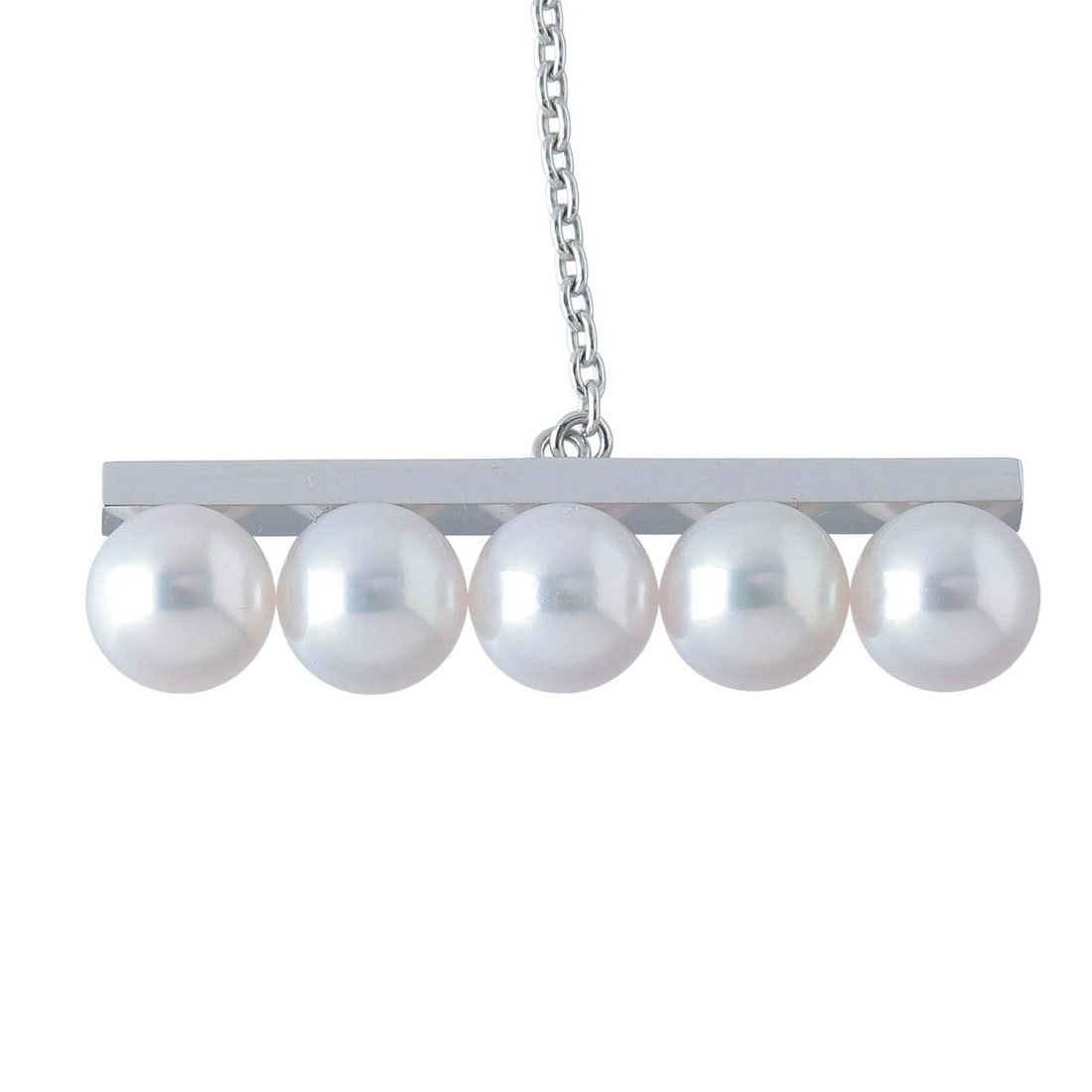 TASAKI BALANCE DIVINE DIAMOND AKOYA PEARL NECKLACE: TASAKI Balance Divine Diamond Akoya Pearl Necklace Brand: TASAKI Type: Necklace Material: 18K White Gold Main Stone/Creation Akoya Pearl Color: White Gold Size: Necklace Length: 19.7 inches (50 cm