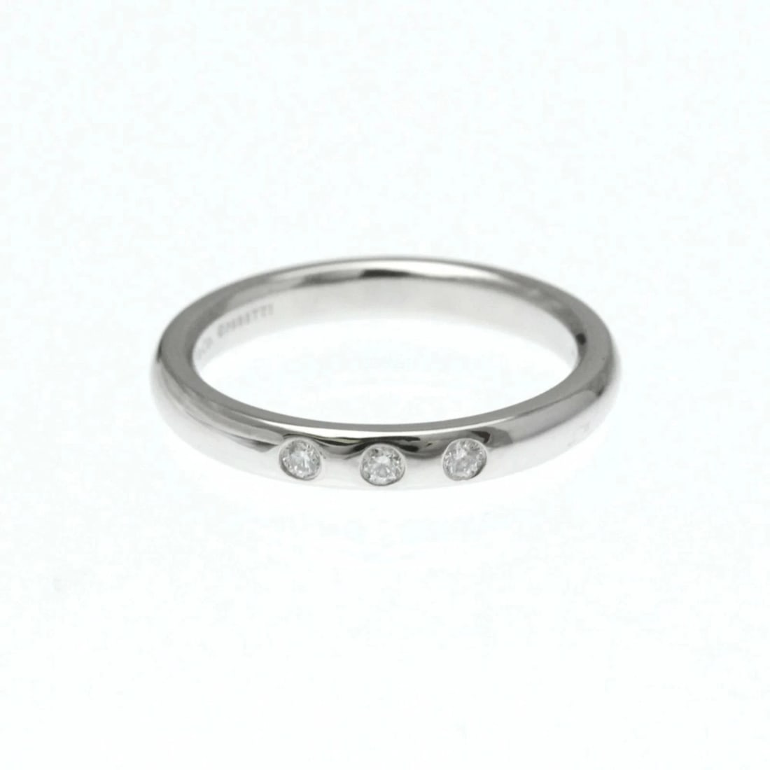 TIFFANY & CO. STACKING BAND RING 3P DIAMOND PLATINUMVERY GOOD (1 of 6)
