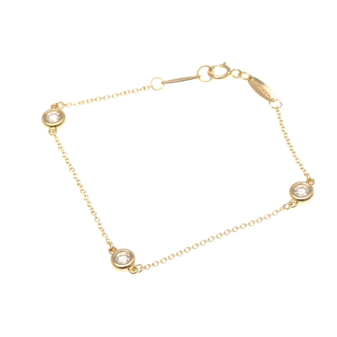 TIFFANY & CO. BY THE YARD 3P DIAMOND BRACELET: Tiffany & Co. By the Yard 3P Diamond Bracelet Brand: Tiffany & Co. Type: Bracelet Material: 18K Pink Gold Main Stone/Creation Natural Color: Pink Gold Size: Bracelet Length: 15.5 cm / 6.1" Access