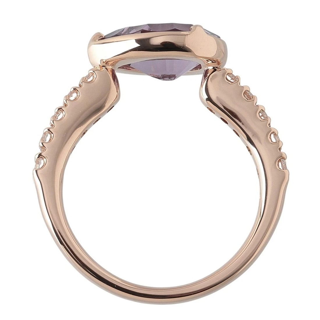 VERETTA 8VA COMET AMETHYST DIAMOND RING K18 ROSE GOLD: veretta 8va Comet Amethyst Diamond Ring K18 Rose Gold Brand: veretta 8va Type: Ring Material: 18K Rose Gold Main Stone/Creation Amethyst Color: Rose Gold Size: 6.25-6.5 US Accessories: None