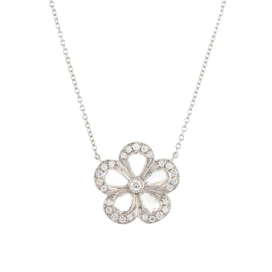 TIFFANY & CO. GARDEN FLOWER NECKLACE PT950 DIAMOND (1 of 4)