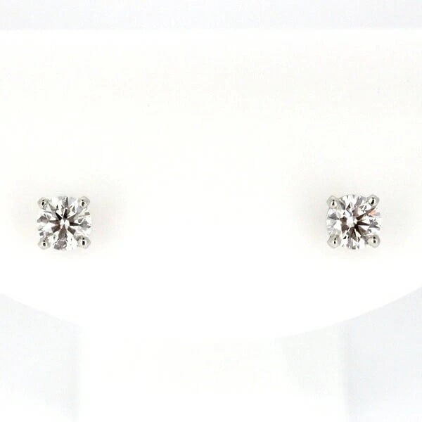 DE BEERS DIAMOND STUD EARRINGS PLATINUM PT950 (1 of 2)