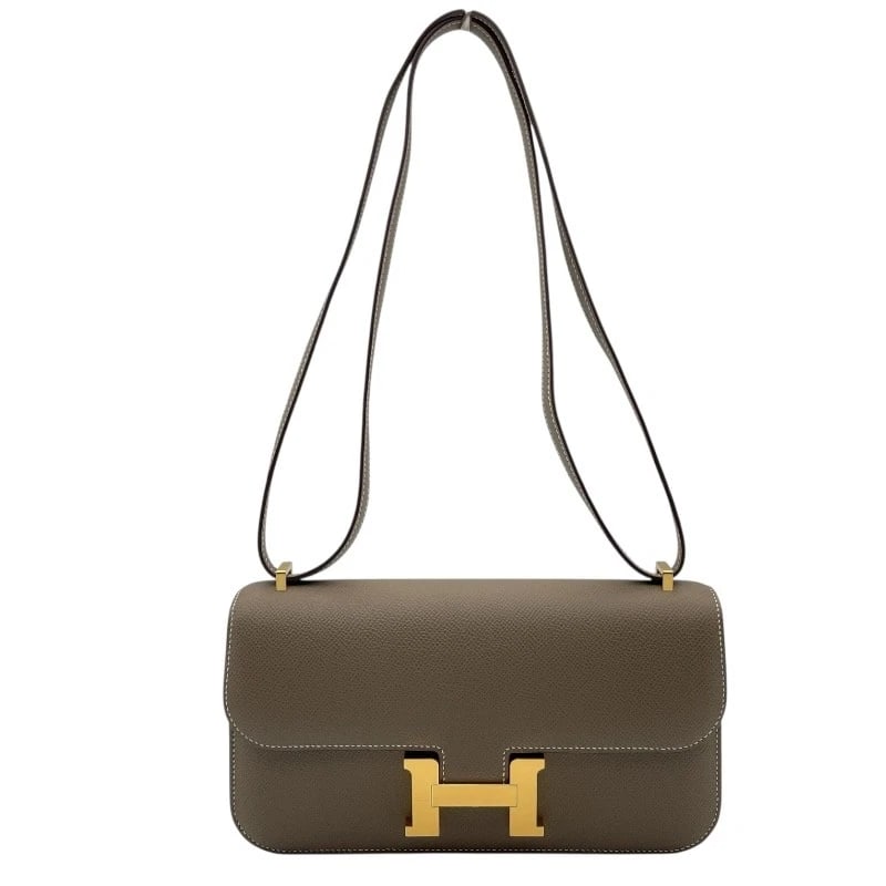 HERMES CONSTANCE ELAN SHOULDER BAG: HERMES Constance Elan Shoulder Bag Brand: HERMES Type: Shoulder Bag Material: Epsom Color: Etup GD Hardware Size: W9.3 x H5.1x D1.2inch Shoulder:41.3inch Accessories: None Accessories Noti