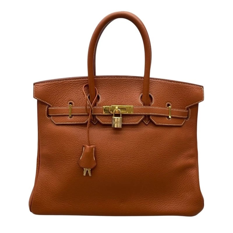 HERMES BIRKIN 35 HANDBAG: HERMES Birkin 35 Handbag Brand: HERMES Type: Handbag Material: Valenia Color: Forbe GDHardware Size: W13.8 x H9.4x D7.1inch Accessories: None Accessories Notice: When purchasing pre-owned