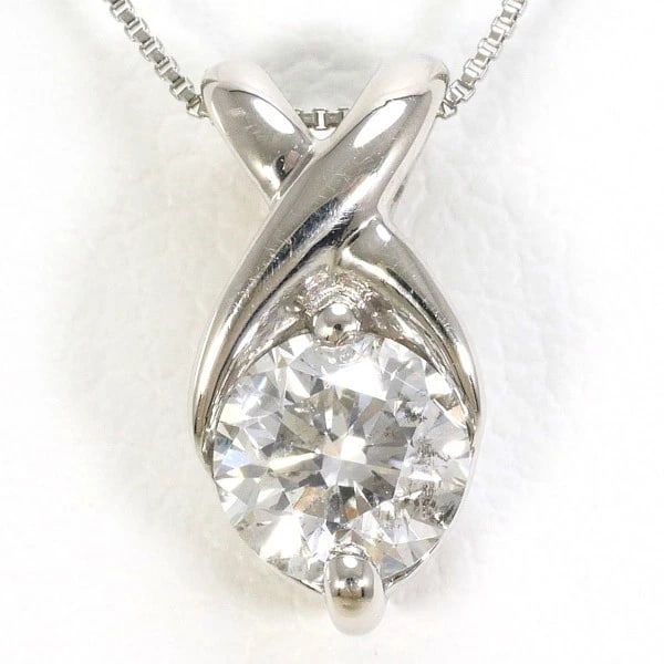 PLATINUM 900 850 NECKLACE DIAMOND: Platinum 900 850 Necklace Diamond Brand: N/A Type: Necklace Material: Top:Platinum PT900 Chain:Platinum PT850 Main Stone/Creation Natural Color: Platinum Size: Top:Length height: 10mm width:5mm(To