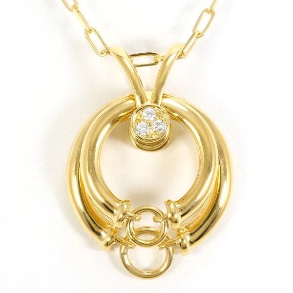 18K YELLOW GOLD NECKLACE DIAMOND (1 of 2)