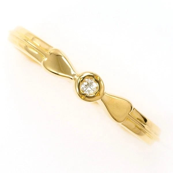 JEWELRY 18K YELLOW GOLD RING DIAMOND: Jewelry 18K Yellow gold ring Diamond Brand: N/A Type: Ring Material: K18 Yellow gold Main Stone/Creation Natural Color: Yellow gold Size: 5.5 US Accessories: None Accessories Notice: When