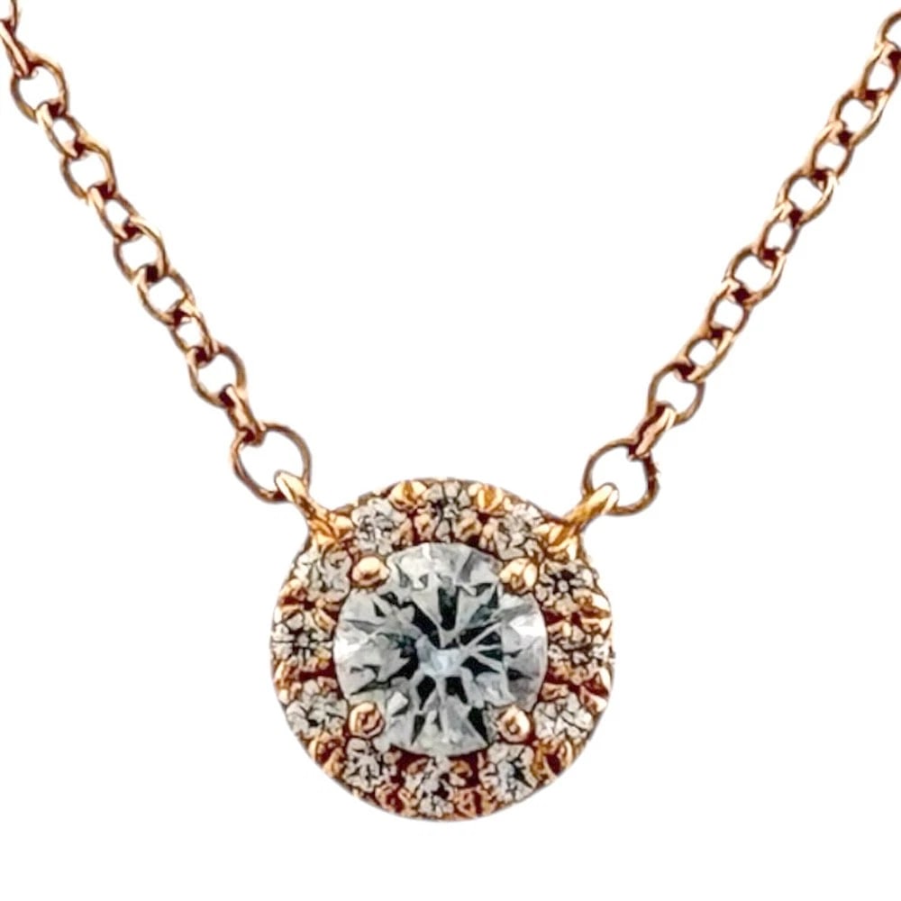 TIFFANY&CO. NECKLACE K18 PINK GOLD DIAMOND: TIFFANY&Co. Necklace K18 Pink Gold diamond Brand: Tiffany&co. Type: Necklace Material: K18 Pink Gold Main Stone/Creation Natural Color: Pink gold Size: Total Length:41cm The total length is includ