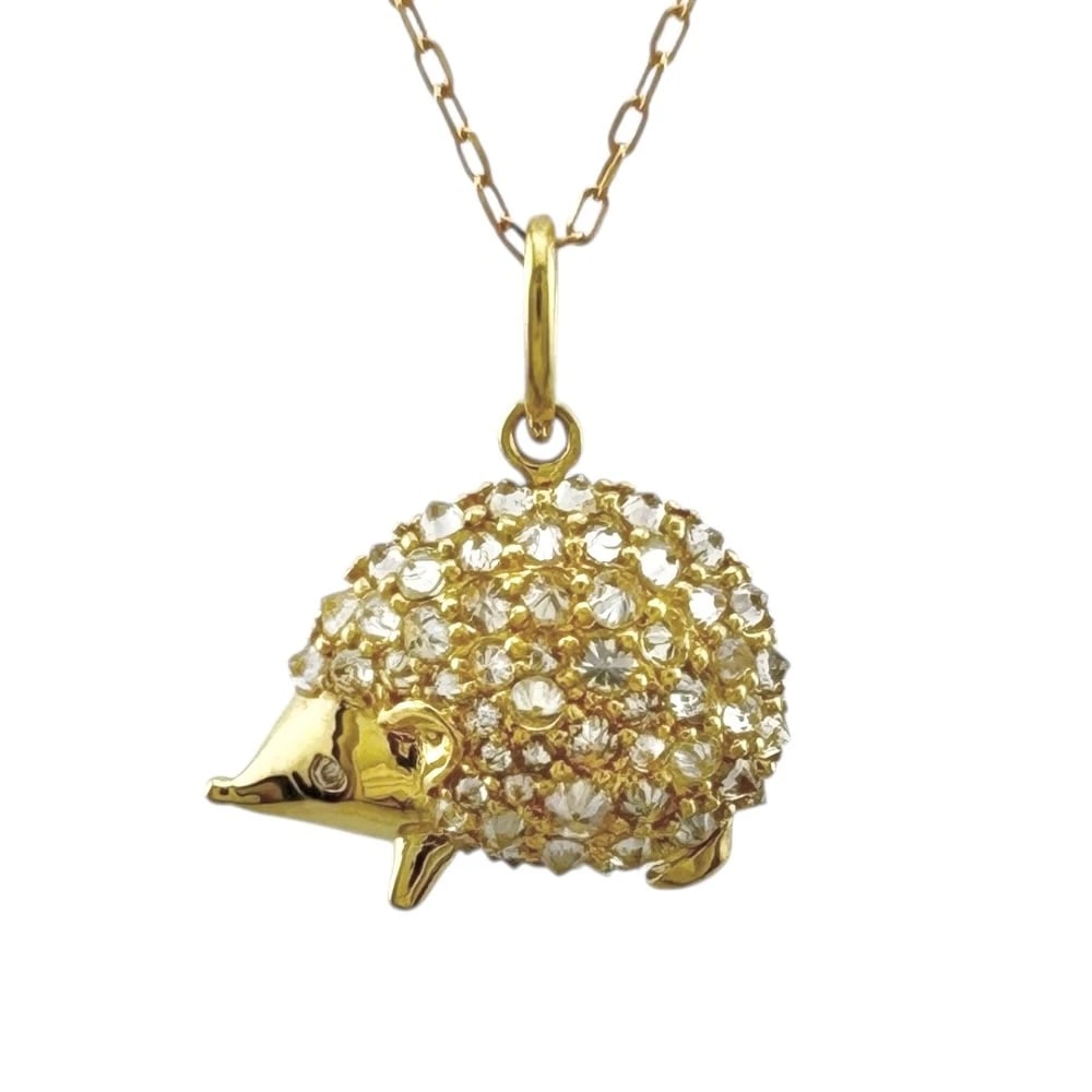 NECKLACE K18 YELLOW GOLD DIAMOND (1 of 4)