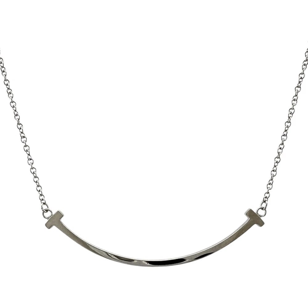 TIFFANY&CO. NECKLACE K18 WHITE GOLD: TIFFANY&Co. Necklace K18 white gold Brand: Tiffany&co. Type: Necklace Material: K18 white gold Main Stone/Creation Natural Color: Silver Size: Total Length:45cm The total length is including the t