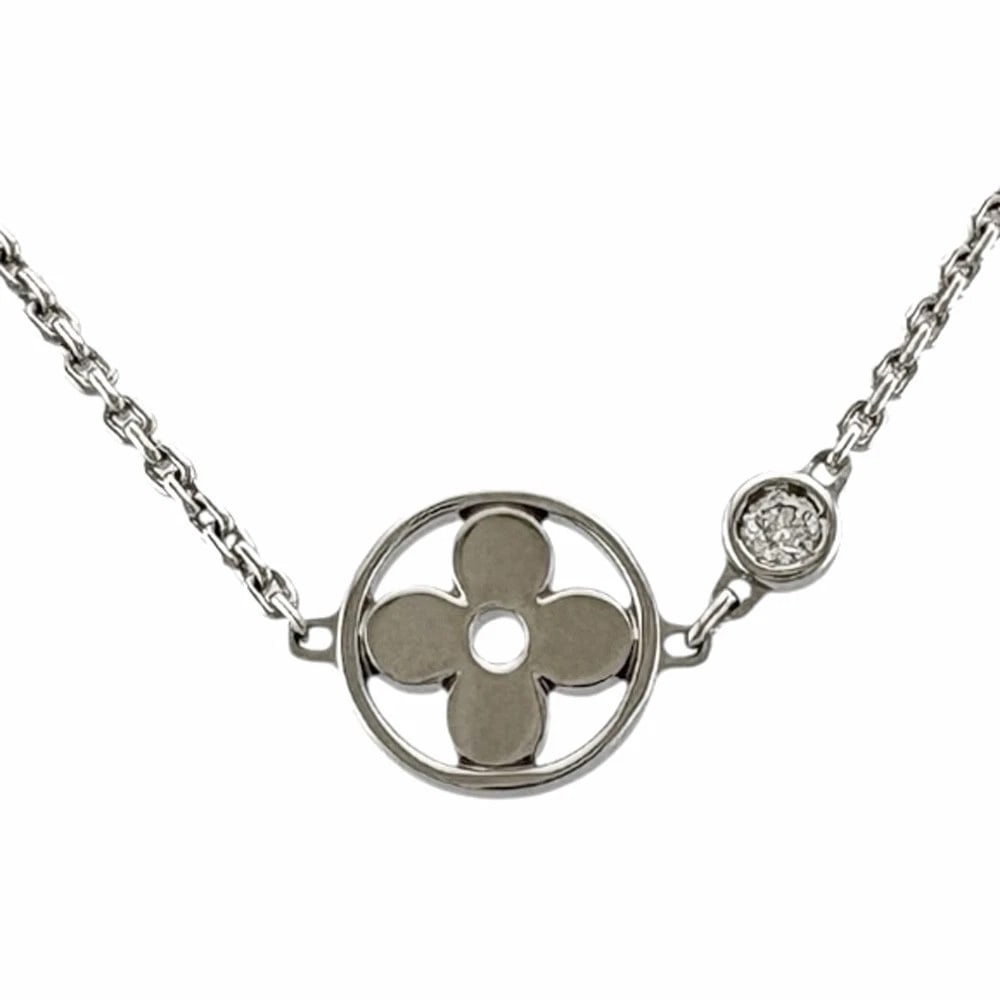 LOUIS VUITTON NECKLACE K18 WHITE GOLD DIAMOND (1 of 4)