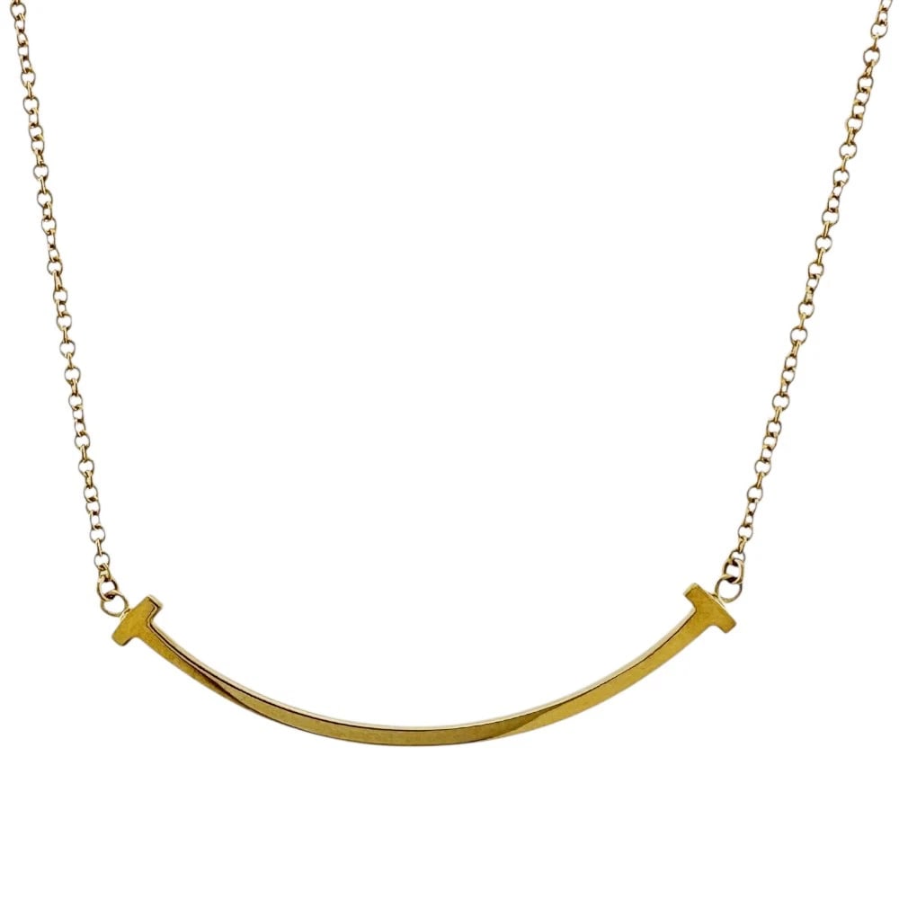 TIFFANY&CO. NECKLACE K18 YELLOW GOLD: TIFFANY&Co. Necklace K18 yellow gold Brand: Tiffany&co. Type: Necklace Material: K18 yellow gold Color: gold Size: Total Length:46cm The total length is including the top Chain width:1.0mm Adjuste