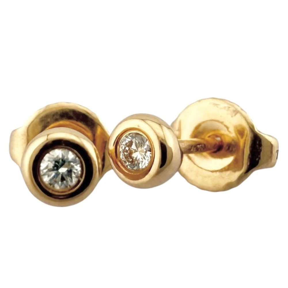 TIFFANY&CO. EARRING K18 PINK GOLD DIAMOND: TIFFANY&Co. earring K18 Pink Gold diamond Brand: Tiffany&co. Type: earring Material: K18 Pink Gold Main Stone/Creation Natural Color: Pink gold Size: 3.8mm x 3.8mm Post length: 9.0mm Accessories: