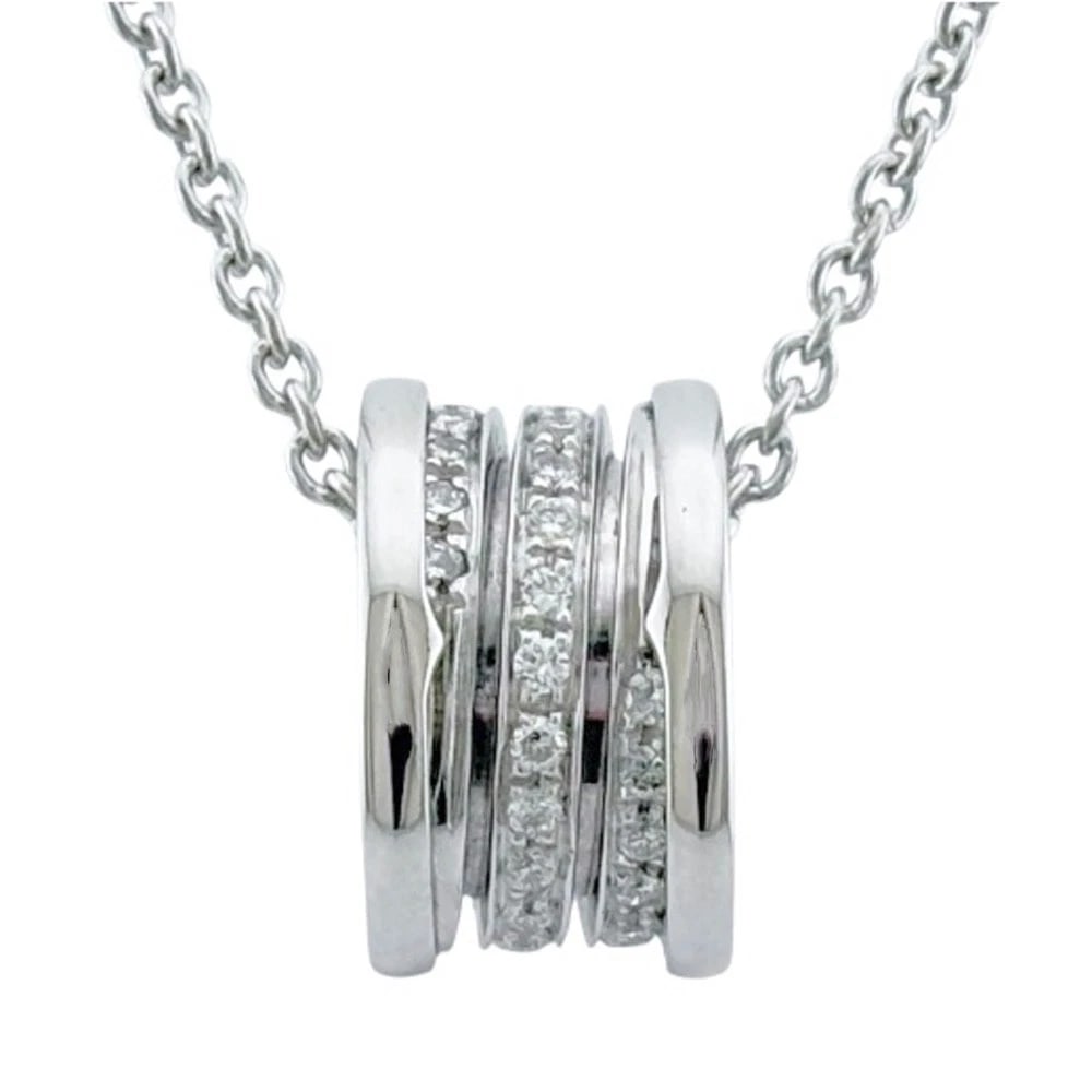 BVLGARI NECKLACE K18 WHITE GOLD DIAMOND (1 of 5)