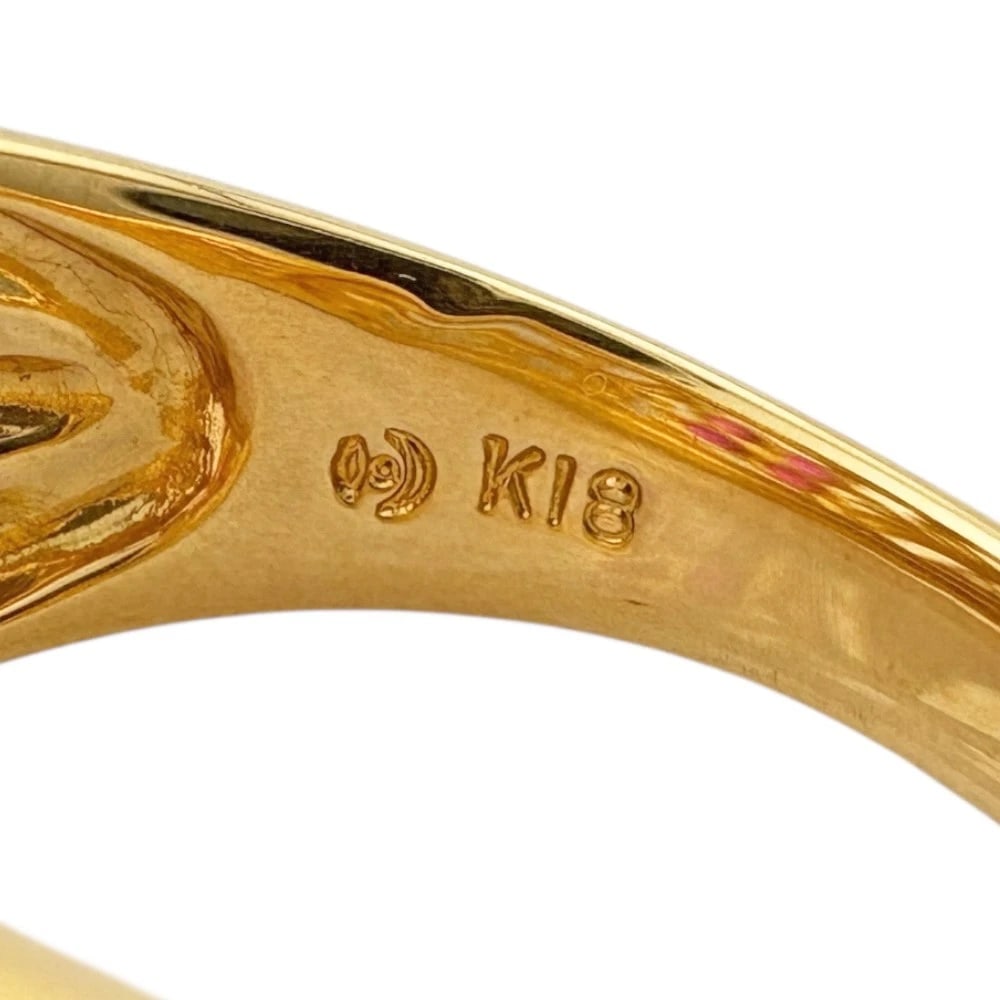 TASAKI RING K18 YELLOW GOLD RUBY DIAMOND - 4