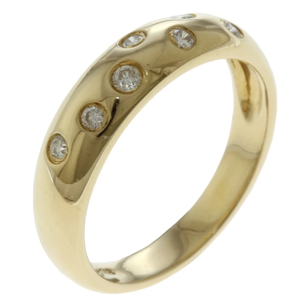 STAR JEWELRY RING K18 YELLOW GOLD DIAMOND: STAR JEWELRY Ring K18 yellow gold diamond Brand: STAR JEWELRY Type: Ring Material: K18 yellow gold Main Stone/Creation Natural Color: gold Size: 5 3/4 Accessories: None Accessories Notice: