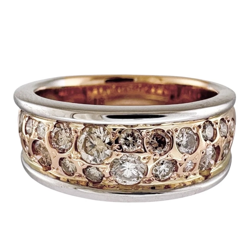 KASHIKEY RING K18 PINK GOLD WHITE GOLD DIAMOND (1 of 4)