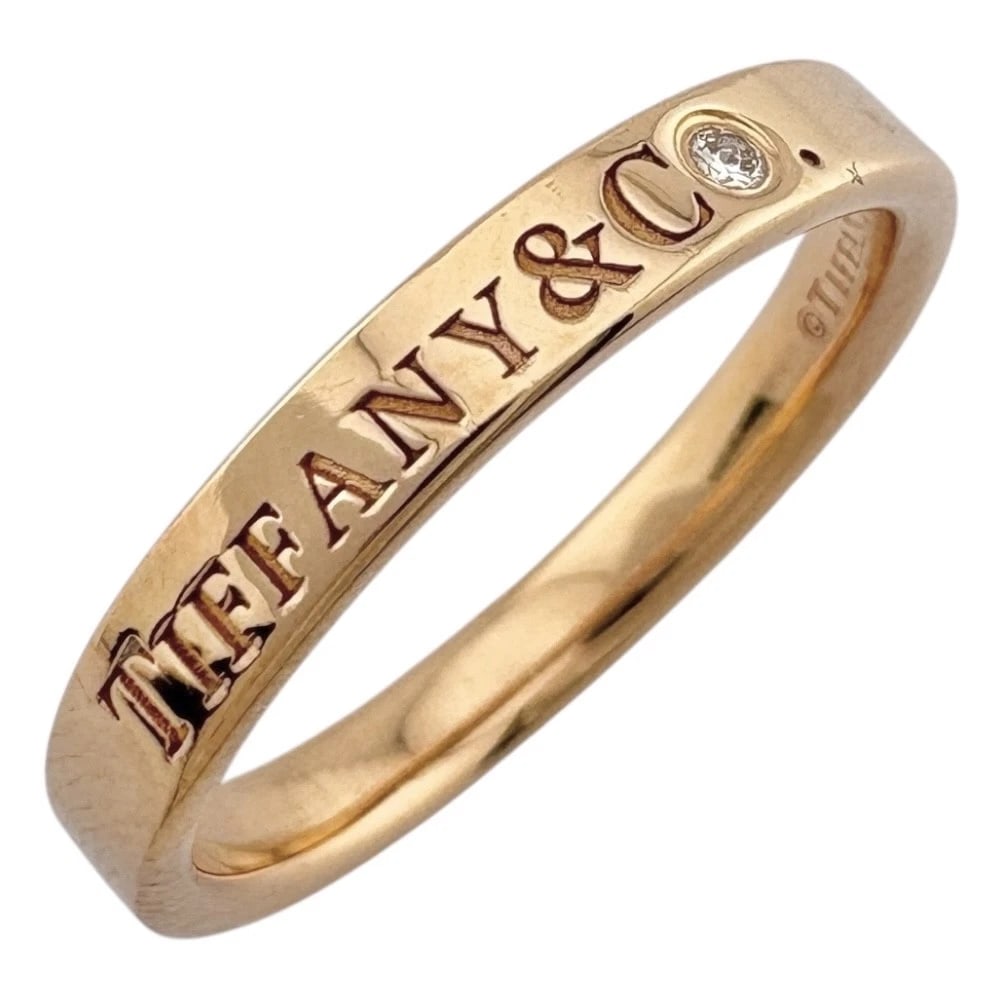 TIFFANY&CO. RING K18 PINK GOLD DIAMOND BAND RING: TIFFANY&Co. Ring K18 Pink Gold diamond Band ring Brand: Tiffany&co. Type: Ring Material: K18 Pink Gold Main Stone/Creation Natural Color: Pink gold Size: 6 Accessories: None Accessories No