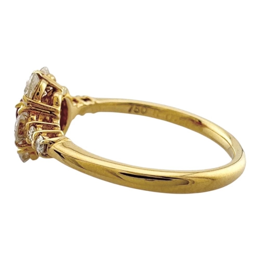RING K18 YELLOW GOLD RUBY - 3