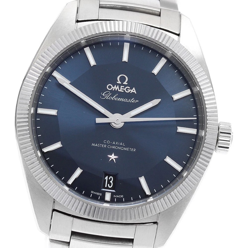 OMEGA CONSTELLATION GLOBEMASTER WATCH: OMEGA Constellation Globemaster Watch Brand: OMEGA Type: Wristwatch Material: Band Material Stainless Steel, Case Material Stainless Steel Color: Band Color Silver, Dial Color Navy, Case Color