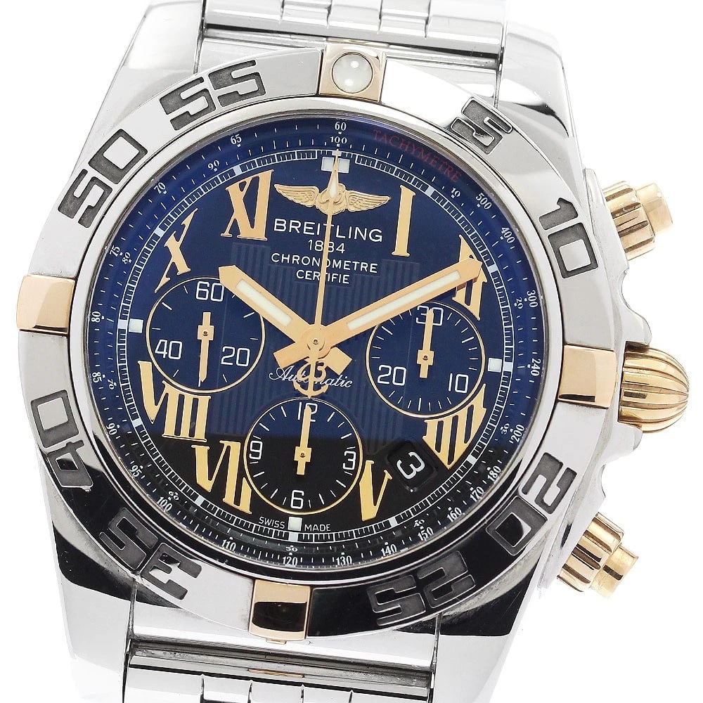 BREITLING CHRONOMAT CHRONOGRAPH BLACK DIAL WATCH (1 of 3)