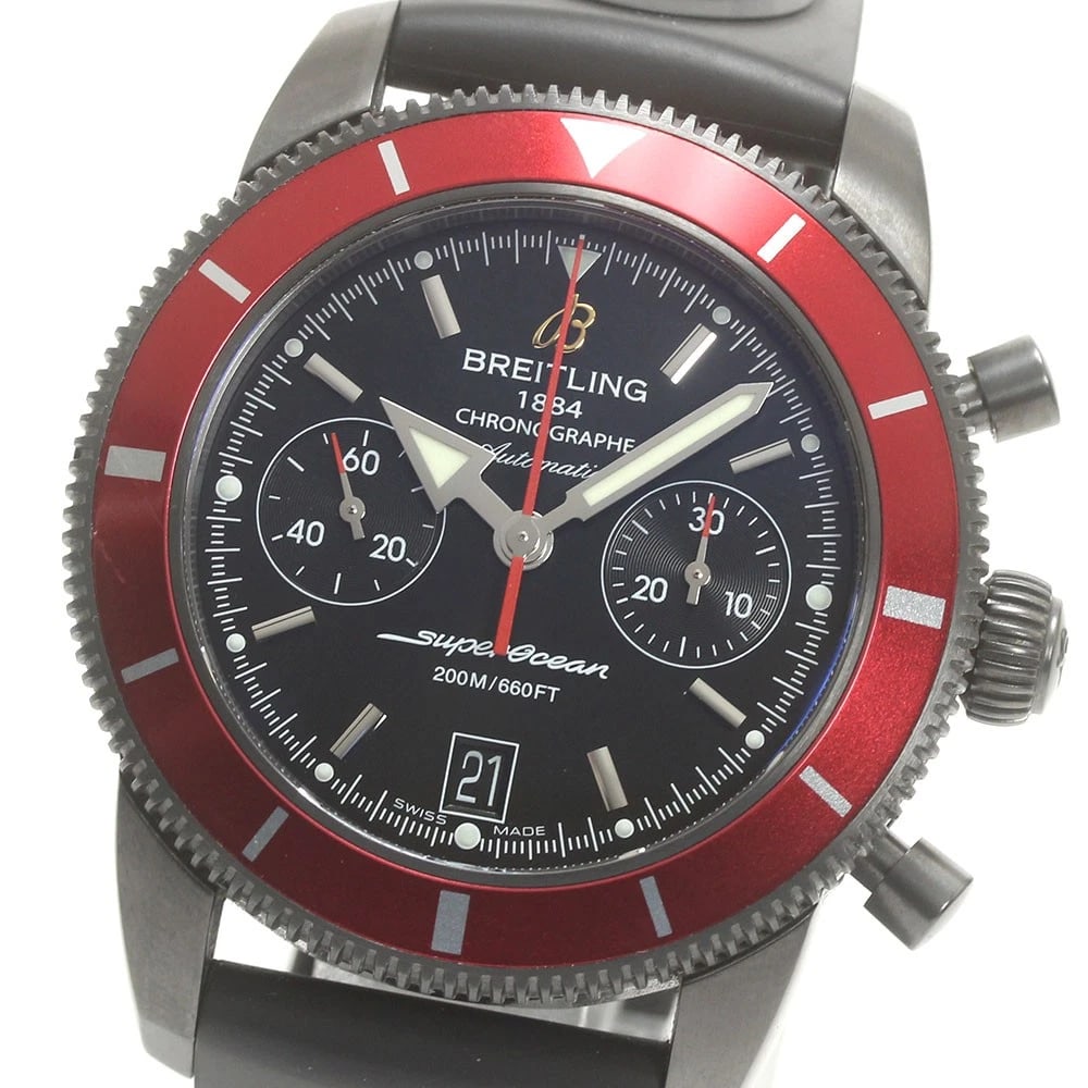 BREITLING SUPER OCEAN CHRONOGRAPH BLACK DIAL WATCH (1 of 2)