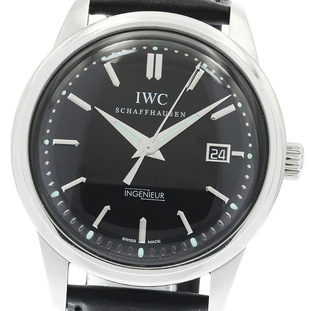 IWC SCHAFFHAUSEN INGENIEUR DATE BLACK DIAL WATCH (1 of 4)