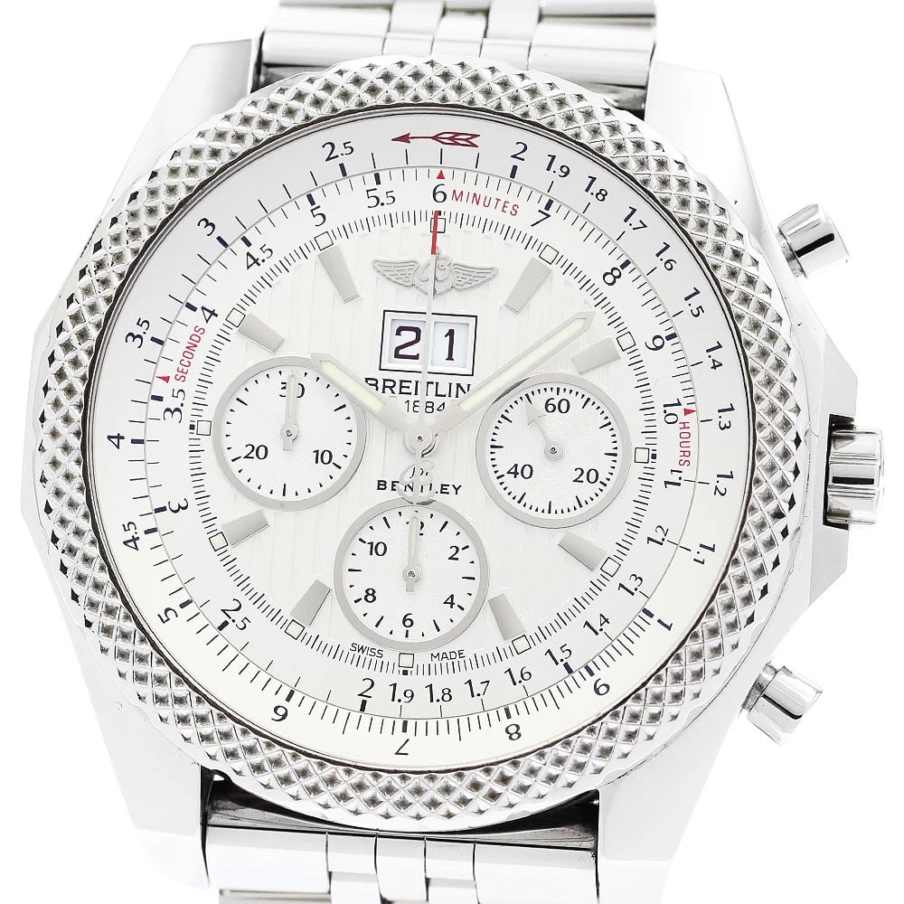 BREITLING BENTLEY SPEED DATE WATCH: BREITLING bentley speed Date Watch Brand: BREITLING Type: Wristwatch Material: Band Material Stainless Steel, Case Material Stainless Steel Color: Band Color Silver, Dial Color Silver, Case
