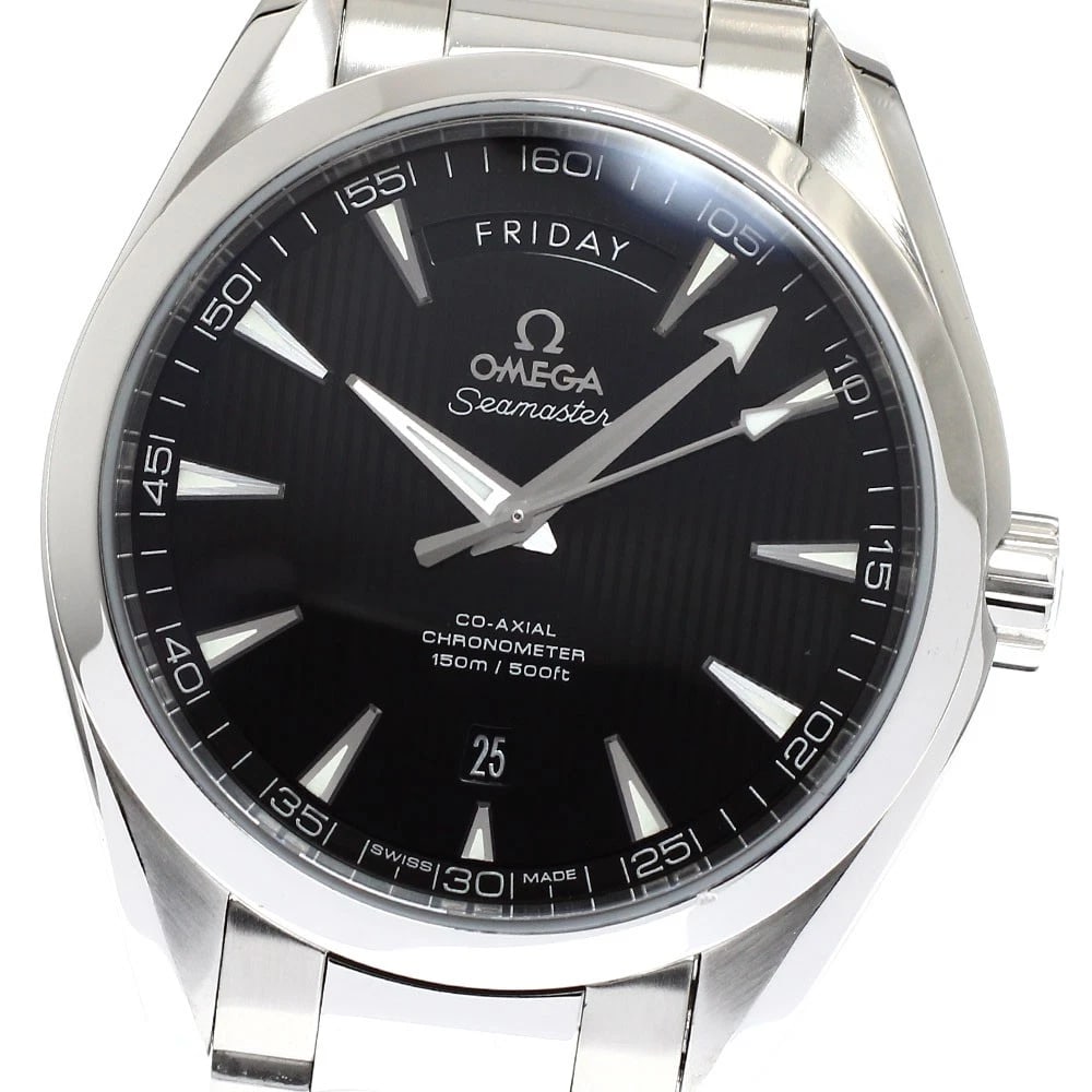 OMEGA SEAMASTER AQUA TERRA WATCH: OMEGA Seamaster Aqua Terra Watch Brand: OMEGA Type: Wristwatch Material: Band Material Stainless Steel, Case Material Stainless Steel Color: Band Color Silver, Dial Color black, Case Color