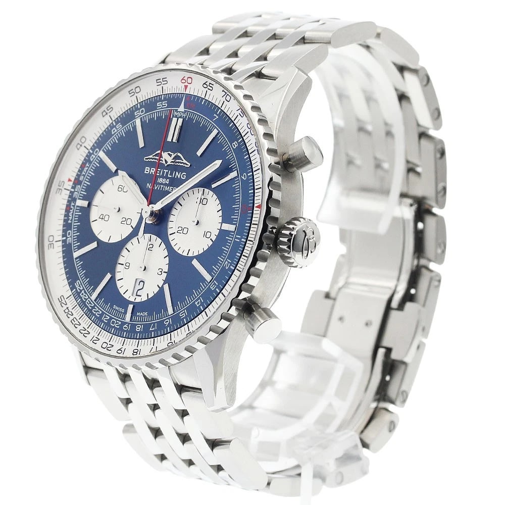 BREITLING NAVITIMER CHRONOGRAPH NAVY DIAL - 2