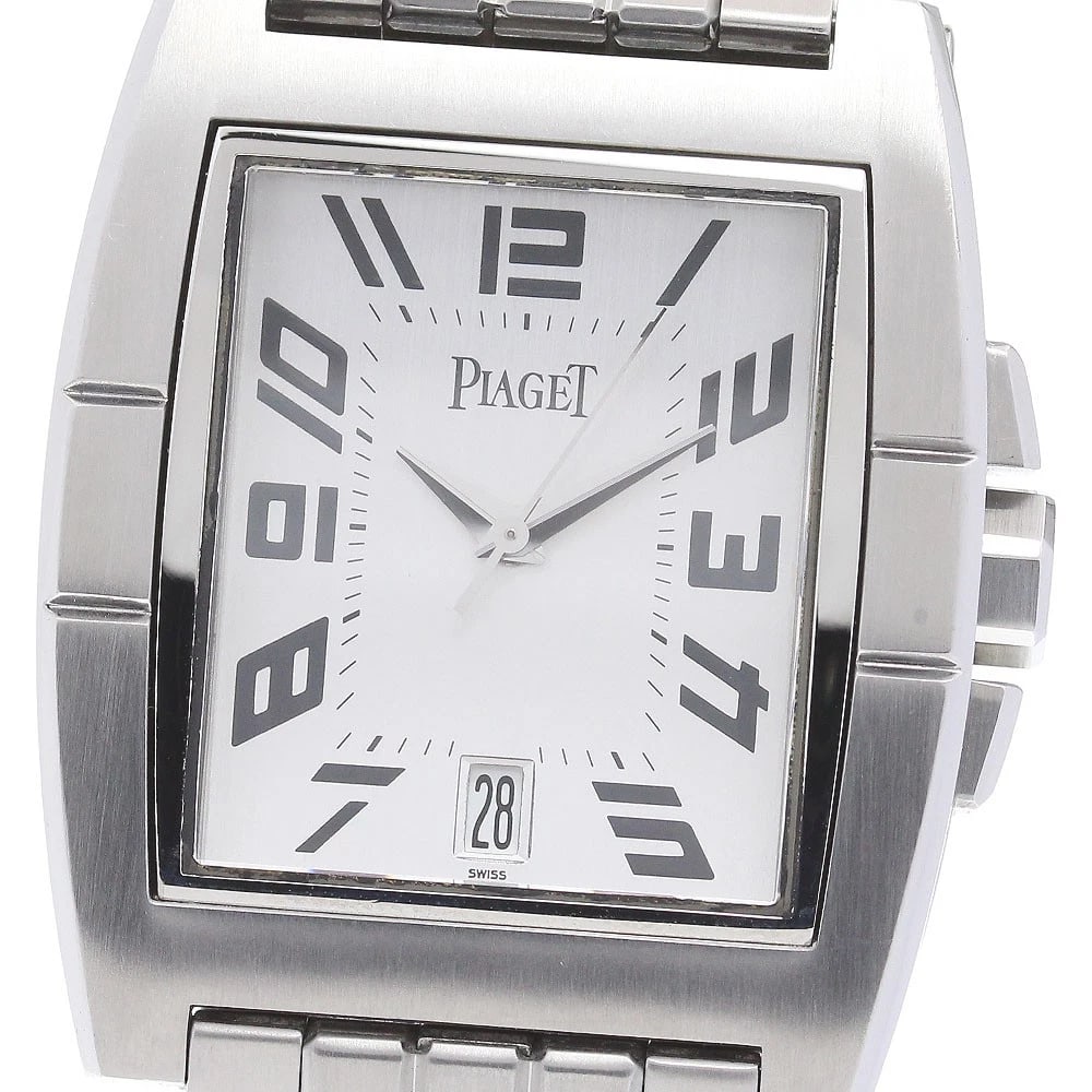 PIAGET UPSTREAM DATE SILVER DIAL WATCH: PIAGET Upstream Date Silver Dial Watch Brand: PIAGET Type: Wristwatch Material: Band Material Stainless Steel, Case Material Stainless Steel Color: Band Color Silver, Dial Color Silver, Case