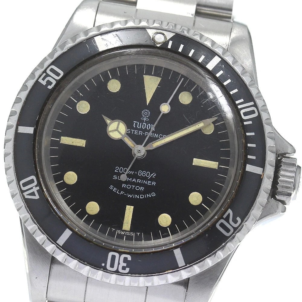 TUDOR OYSTER PRINCE SUBMARINER: TUDOR Oyster Prince Submariner Brand: TUDOR Type: Wristwatch Material: Band Material Stainless Steel, Case Material Stainless Steel Color: Band Color Silver, Dial Color black, Case Color Silver Si